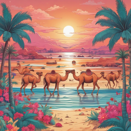 Camels on the Beach