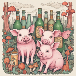 Свиньи грибы и пиво