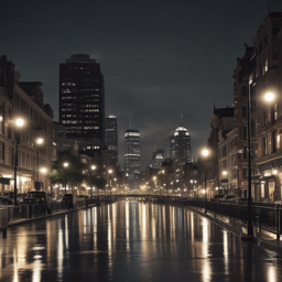 夜晚的雨