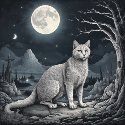 Cat in the Moonlight